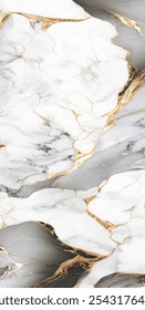 Abstract luxury marble background. Digital art marbling texture. Gold, light blue and white colors