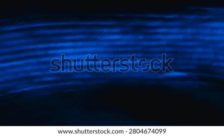 Abstract macro blue light streak texture, dark horizontal line pattern background