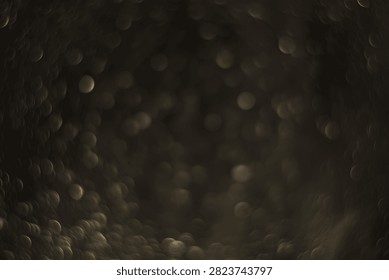 Abstract Macro Bokeh Background with Dark Golden Light Circles - Perfect for Tech and Nature Themes