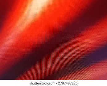 Abstract macro texture of a red LCD screen with dramatic light and shadow beams, close-up of digital pixels forming a futuristic geometric grid backdrop, modern tech asset for graphic design