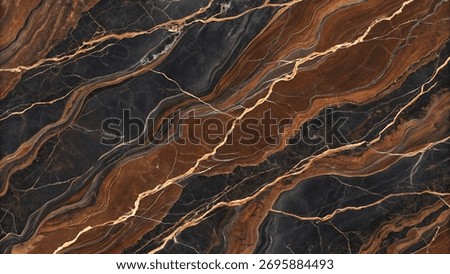 Abstract marble pattern in rich brown and dark tones, perfect for ceramic wall and floor tile design concepts.
