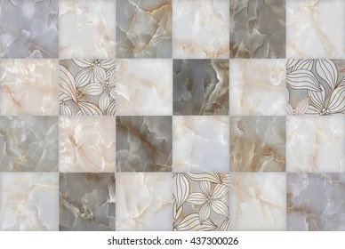 Abstract Marble Stone Blocks Pattern 