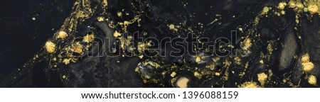 Abstract marbleized effect background. black and gold creative colors. banner