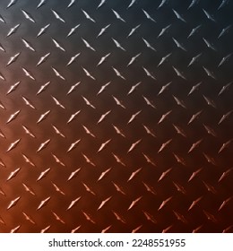 Abstract metal background, colorful sheet of iron with a rhombic pattern. - Shutterstock ID 2248551955