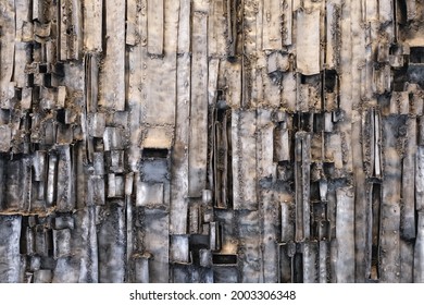 Abstract Metal Background Wall Art Texture Stock Photo 2003306348