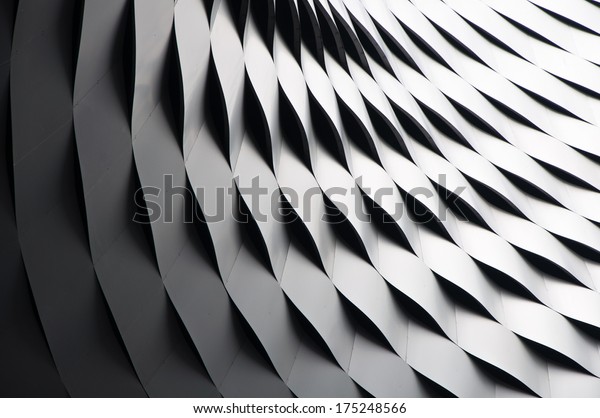Abstract Metal Structure Black and White Wallpaper Concept