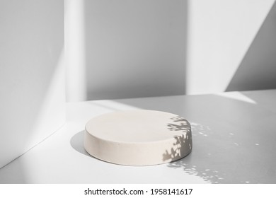 Abstract minimal scene with geometrical form. Cylinder podiums in white colors. Abstract background. Scene to show cosmetic podructs. Showcase, display case. 3d render. - Shutterstock ID 1958141617