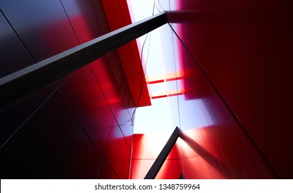 Abstract modern architecture background design. Urban geometric structure