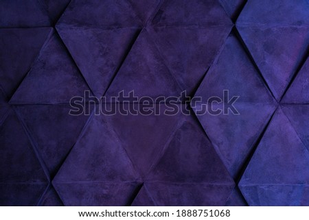 Abstract modern background from different lines in the light of neon lamps. Static geometric shapes