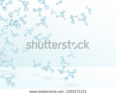 Abstract molecules design. Atoms. Abstract background for banner or flyer. Vector illustration.