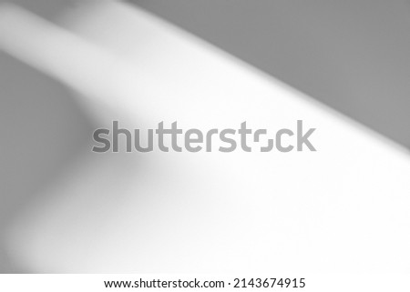 Abstract monochrome black and white background with natural shadow. Top view of texture art for background, wallpaper, nature shadow pattern on wall. Copy space for design.