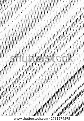 Abstract monochrome halftone pattern with diagonal streaks and dotted raster. Subtle paper grain and ink noise create a vintage print, risograph feel. Ideal for backgrounds and overlays.