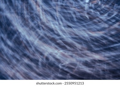 Abstract Monochrome Light Trails Texture with Chaotic Swirling Patterns in Black and White