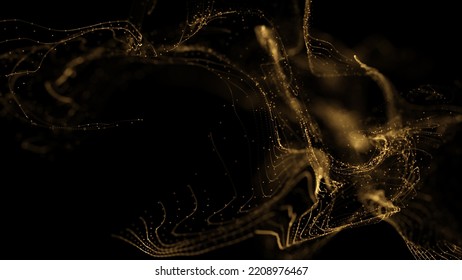 Abstract motion background shining gold particles. Shimmering Glittering Particles With Bokeh. Popular, modern, christmas, new year - Powered by Shutterstock