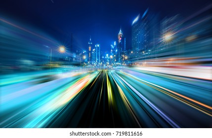 Abstract Motion Blur City - Shutterstock ID 719811616
