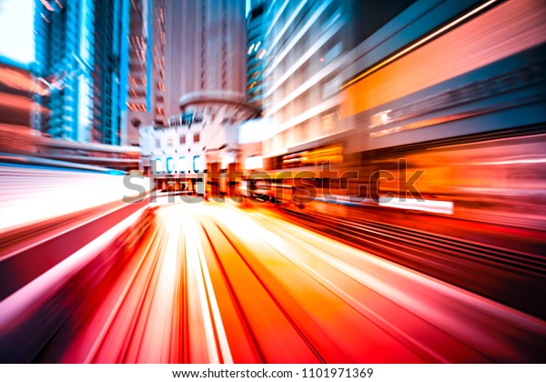 Abstract motion blur city\
background 
