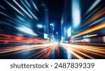 Abstract Motion Blur City and motion speed city background