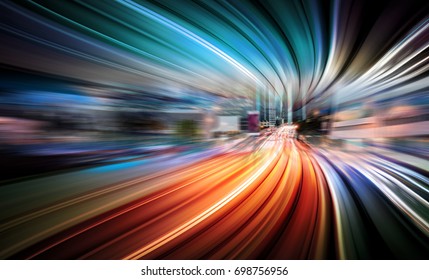 Abstract Motion Blur Light Tail Background