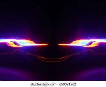 Abstract motion blur messy light trail. Blurred Night lights at street in city. For abstract background. Colored reflections. - Shutterstock ID 650391262