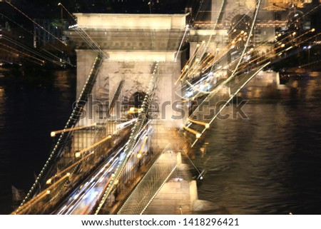 Foto Bild Nachtmalerei der Donau in Budapest