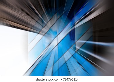 Abstract Motion Blur Visual Effect on Modern Architecture
