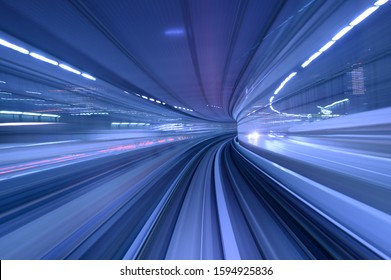 abstract motion blurred long exposure train - Shutterstock ID 1594925836