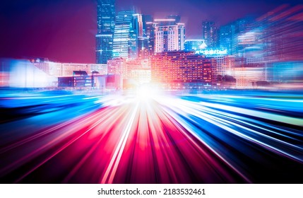 Abstract Motion Speed  Effect In City