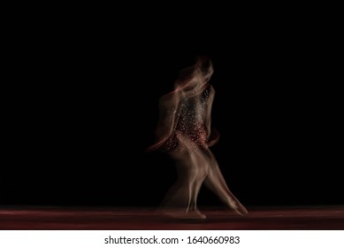 The abstract movement of the dance