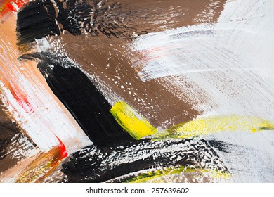 abstract multicolor layer artwork, opaque and transparent oil paint textures on canvas