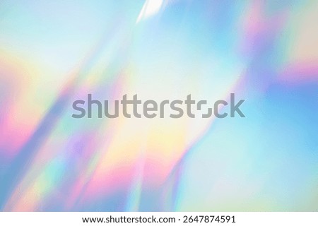 Abstract multicolor light texture overlay effect. Holographic rainbow background.