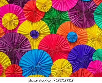 Abstract multicolored paper as background.