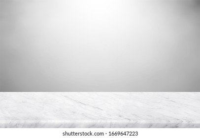 Abstract Natural Texture Marble Floor On Grey Backdrop : Top View Of Marble Table For Graphic Stand Product, Interior Design Or Montage Display Your Product.