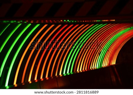 Abstract Neon Light Lines Creating a Futuristic Pattern