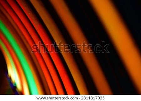 Abstract Neon Light Lines Creating a Futuristic Pattern