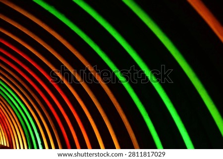 Abstract Neon Light Lines Creating a Futuristic Pattern