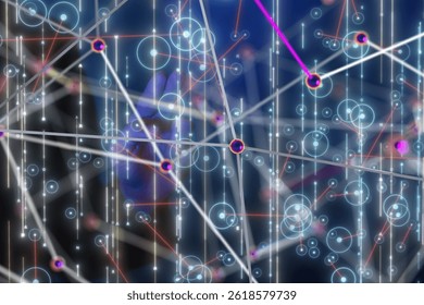 Abstract Network Data Visualization: Hand Interacting with Digital Nodes