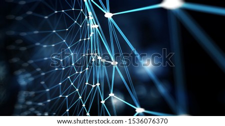 Abstract network graph science background