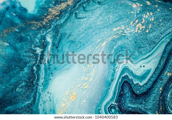 Abstract ocean- ART. Natural Luxury. Style incorporates the swirls of marble or the ripples of agate. Very beautiful blue abstract wall mural. 