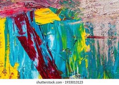 Abstract Oil Paint Texture On Canvas, Background