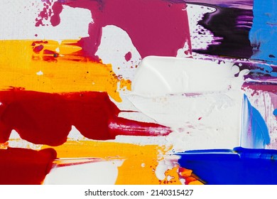 Abstract Oil Paint Texture On Canvas, Background