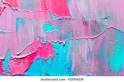 Abstract Oil Paint Texture On Canvas, Background
