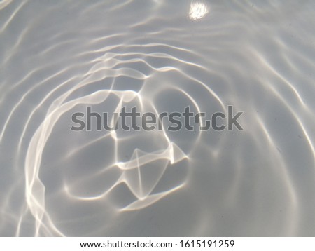 Abstract on surface water effected by sunlight. The pattern of art on surface blue water use for background