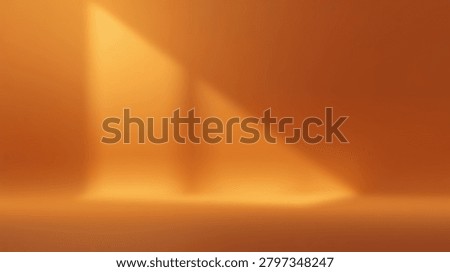An abstract orange background with light and shadow, perfect for design elements, presentations, and creative projects. This image features a gradient of orange hues.