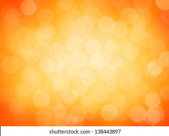 Abstract Orange Light Bokeh.