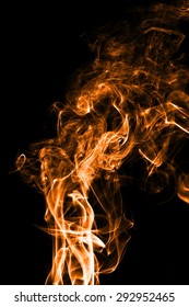 Abstract Orange Smoke On Black Background Stock Photo 292952465 ...