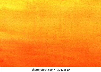 Abstract Orange Watercolor Background - Shutterstock ID 432415510
