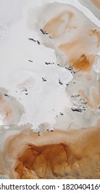 Abstract Orange, White, and Gray Natural Rocky Spring