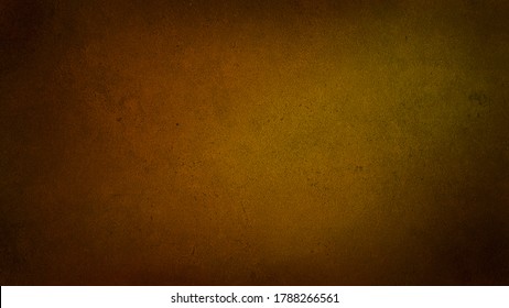 Abstract Orange And Yellow Background With Dark Gradient At The Corners. Rust And Oxidized Metal Background. Autumn And Warm Concept Background For Art Work.