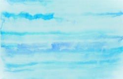 Abstract Ink Blue Aquarel Watercolor Splash Hand Paint On White