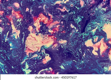 Abstract Paint Background. Acrylic Texture With Marble Pattern